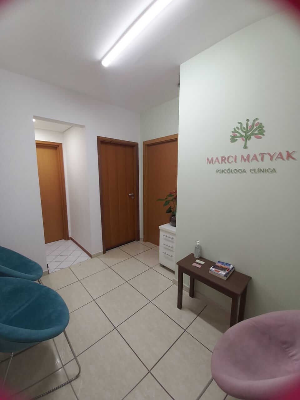Recepção do consultório Marci Matyak — Curitiba, Batel